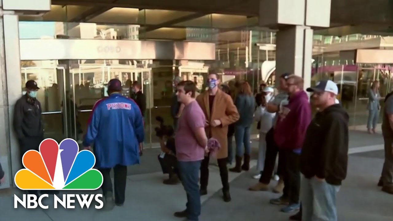 High Turnout In MI Gives Biden Lead As Protesters Demonstrate At Counting Facility | NBC News NOW