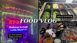 ALL YOU CAN EAT KPOT || KBBQ & HOT POT || FOOD VLOG