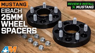 homepage tile video photo for 2015-2022 Mustang GT Eibach 25mm Pro-Spacer Hubcentric Black Wheel Spacers Review & Install