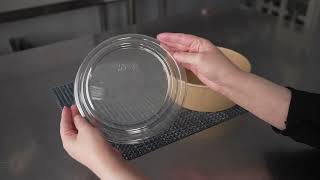Bio Tek Salad Containers & Lids - RWA0345, RWA0346, RWA0347, RWA0348 - Restaurantware