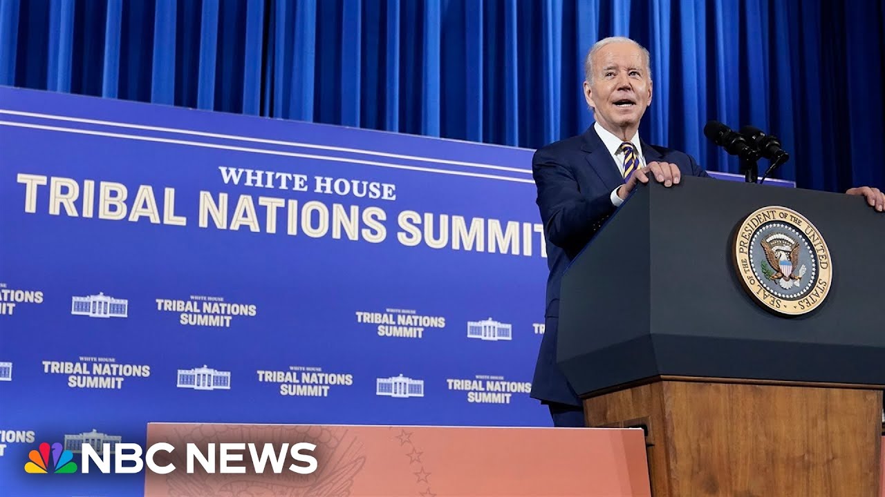 Watch: Biden gives remarks on federal funding for tribal nations | NBC News Watch: Biden gives remarks on federal funding for tribal nations | NBC News