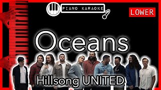 Oceans (LOWER -3) - Hillsong - Piano Karaoke Instrumental