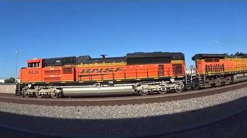 SD70Ace lead BNSF intermodal with Mid & Rear DPUs  Very Rare!! HD 1080@60P