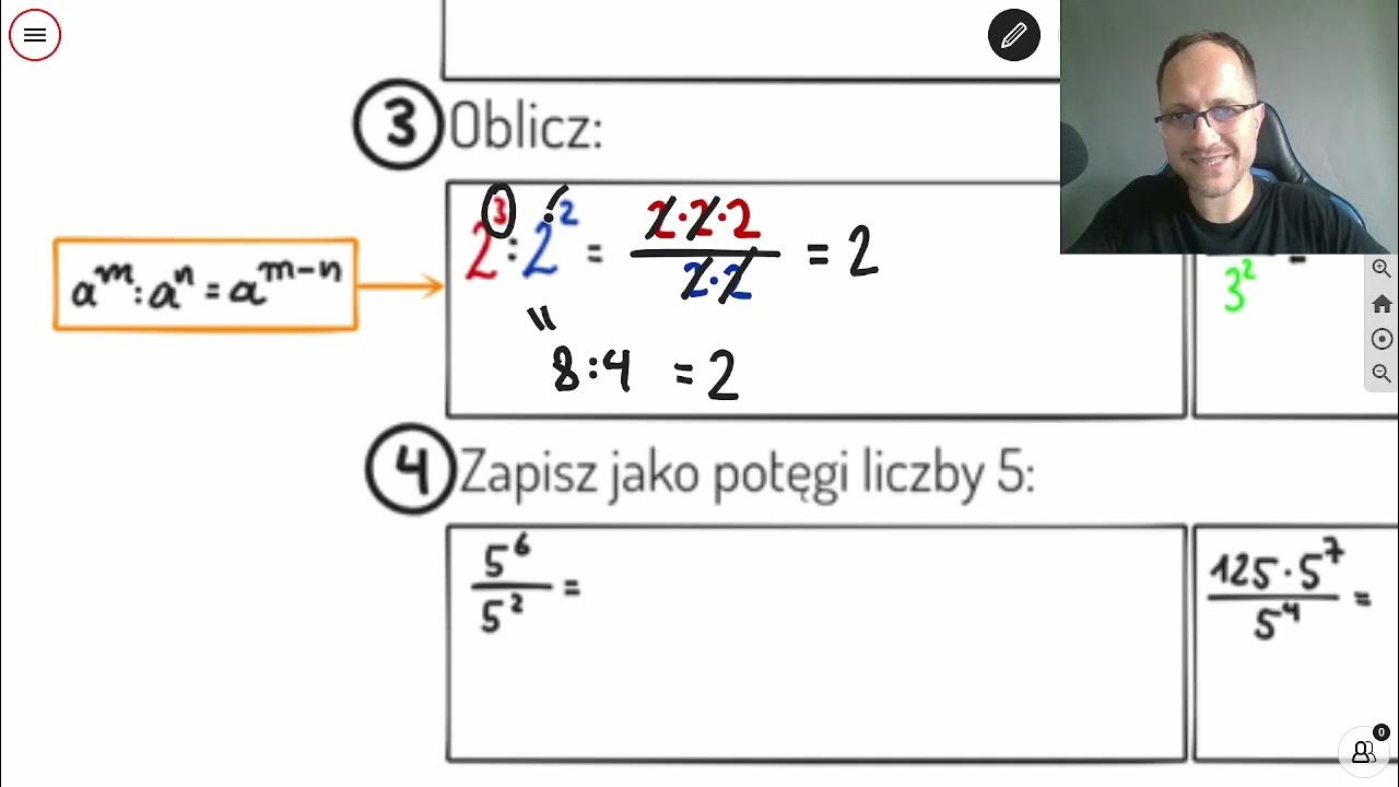 Mnożenie Pierwiastków O Tej Samej Podstawie 48 Potęgi o tej samej podstawie - YouTube
