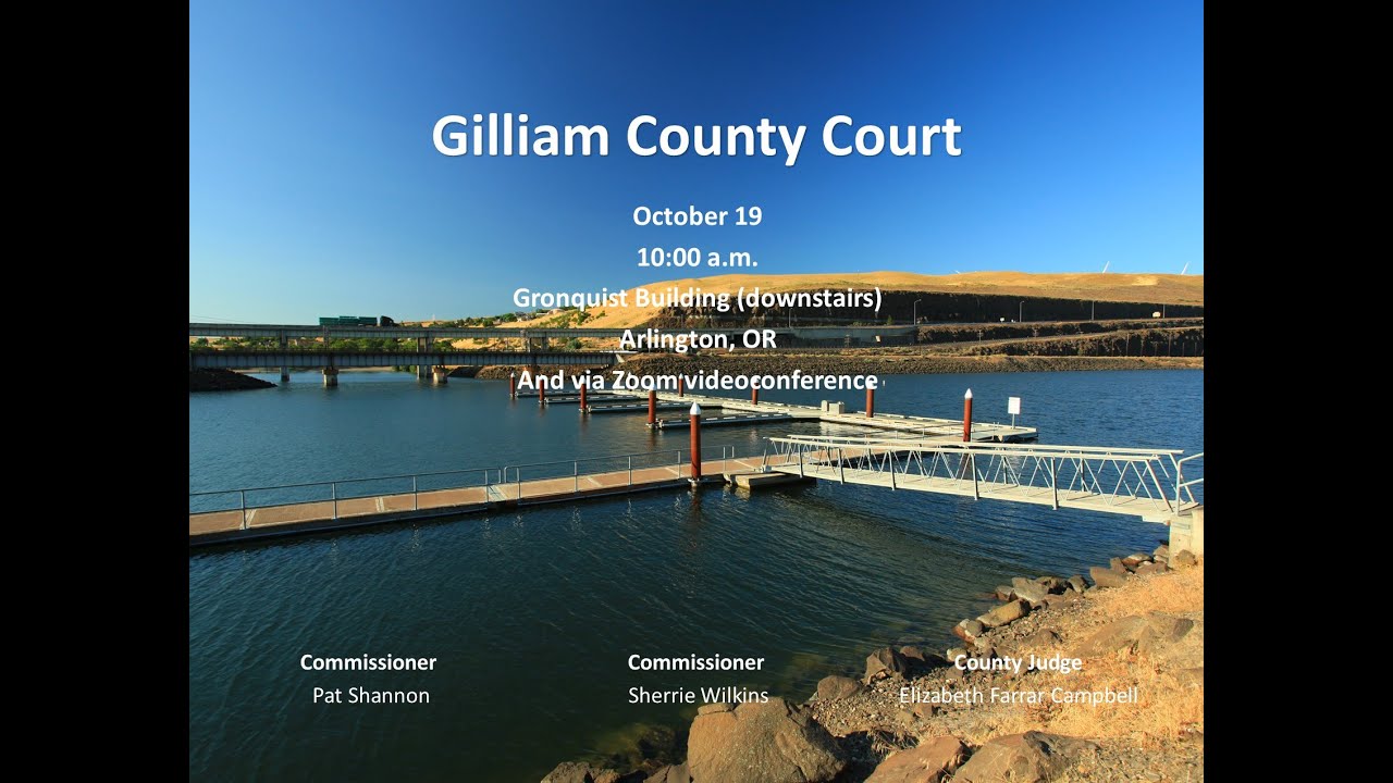 October 19th, 2022 Gilliam County Regular Meeting YouTube