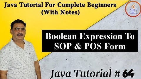 Conversion From Boolean Expression To SOP & POS Form || Boolean Algebra  || By Harvinder Singh