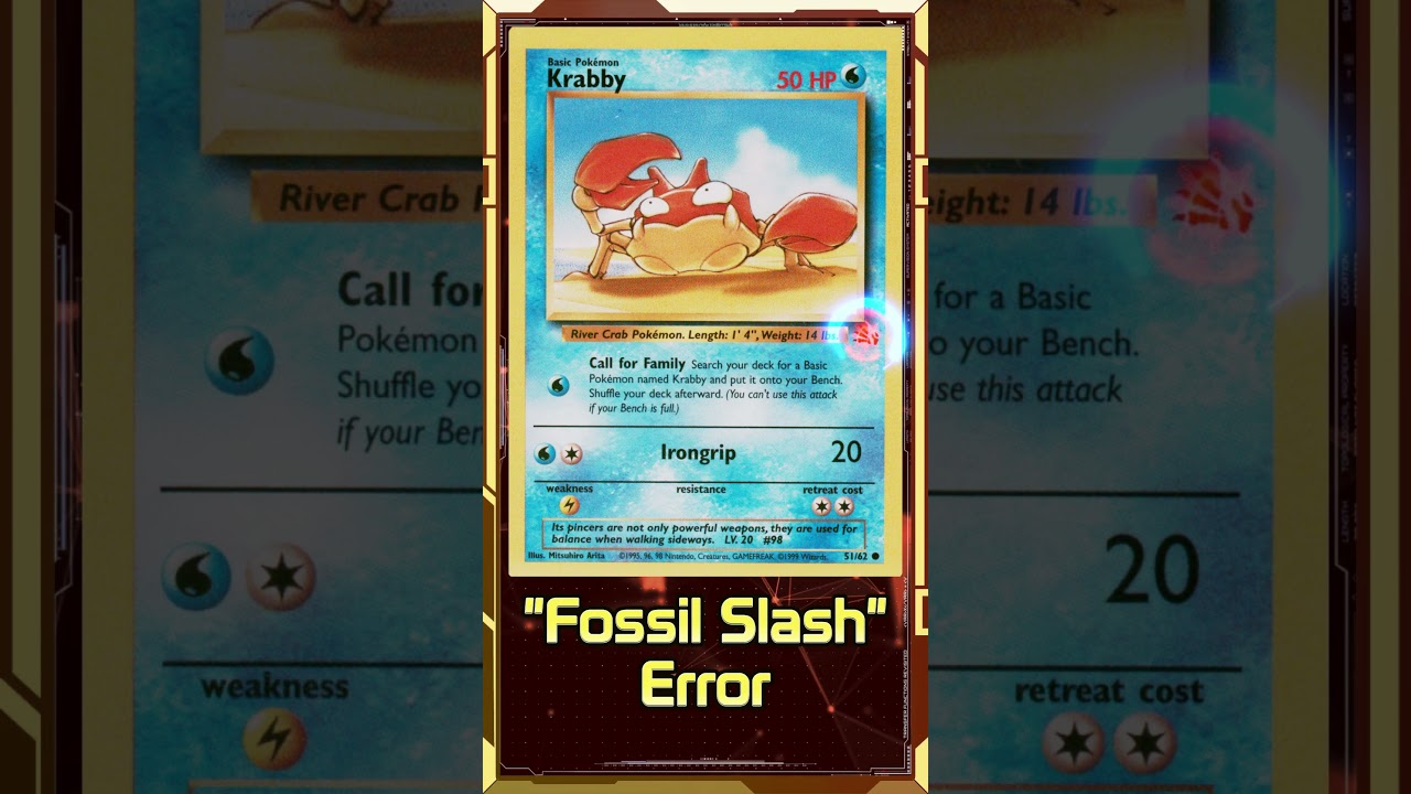Pokmon Card Errors: Krabby #pokemon #quiz - YouTube