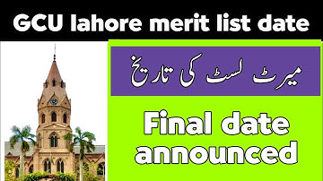 gcu lahore merit list 2022 | intermediate students merit list | ahmad channel.