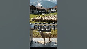 “AI Machine Shears Sheep Automatically 🐑🤖 #Shorts”