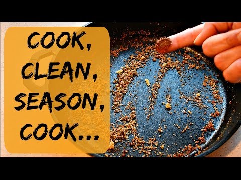 how-to-clean-and-season-cast-iron-skillet-after-cooking-&-how-to-season-new-cast-iron-skillet