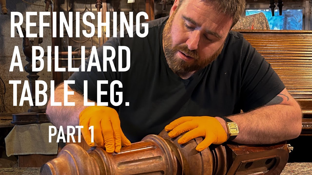 Refinishing a Billiard Table Leg Part 1 - YouTube