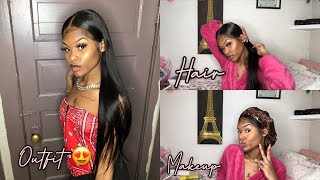 Hair, Makeup \& Outfit GRWM | ft Dsoar Hair