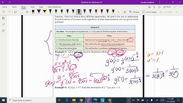 Calculus 3.3 Derivative of Inverse Functions Examples 1 & 2