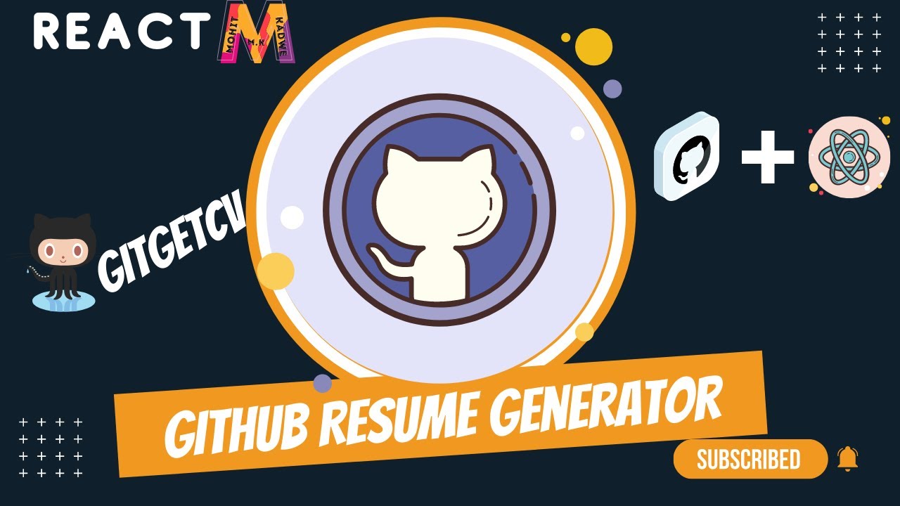 GitGetCV || Github Resume generator 👨‍💻👩‍ || ReactM - YouTube