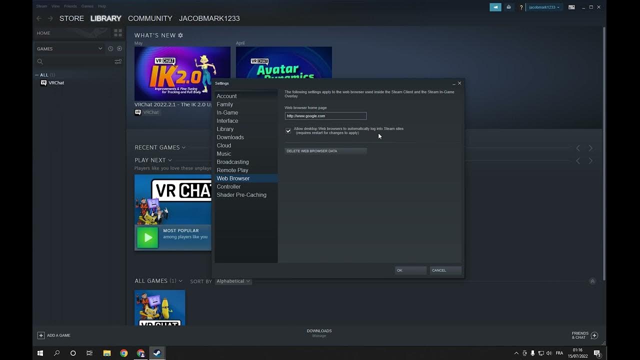 How To Manage  Browser Settings on Steam YouTube