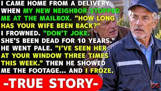 My New Neighbor Asked, "Is Your Wife Back?" — She Died 10 Years Ago, Then He Showed Me His Footage… screenshot 4