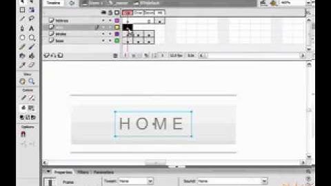 Flash Navigation Bar Basics of Buttons - Flash Tutorials For Beginners