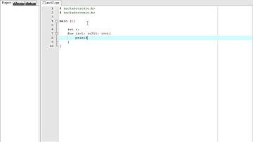 Codigo Ascii en C++ (For)