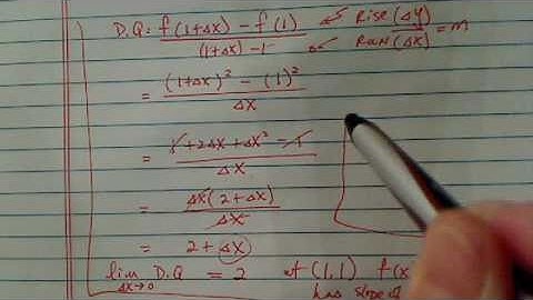 *^^Difference quotient [ f(x+h)-f(x)/h] --  part 2 of 3 : General Approach