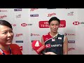 Kento Momota on his win and going to the final at DANISA DENMARK OPEN 2018 presented by VICTOR