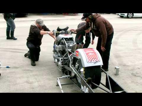 Marc van den Boer starts his engine for the first time in 2013