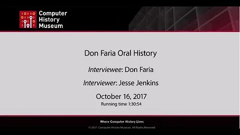 Oral History of Don Faria