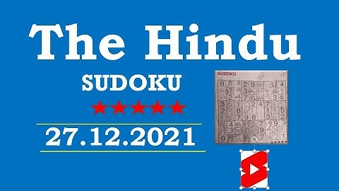 #Shorts - The Hindu Dec 27, 2021 - 5 Star - Step by Step Solution Clearly Explained