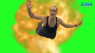 Man With Bomb Green Screen