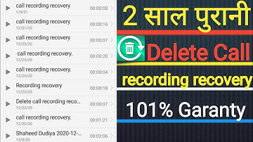 Delete Call Recording Recovery / Call recording Recovery App / MP3 & Audio recovery / Audio recovery