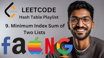 599. Minimum Index Sum of Two Lists | #9 | Hash Table Playlist #hashtable #leetcode #algorithms