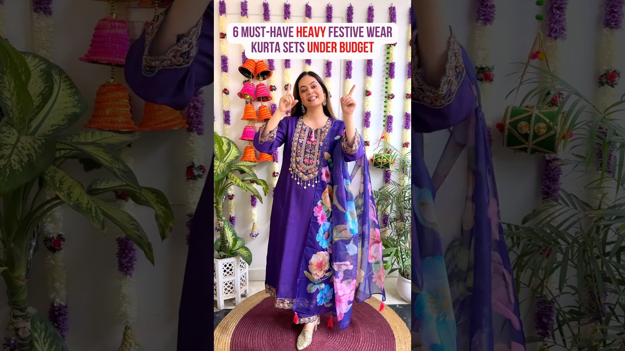 6 Must-Have Heavy Kurta Sets Under Budget  #Flipkart #Myntra Haul #kurtaset #shorts #festivekurta