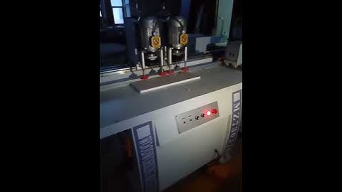 working video of two head hinge drilling machine