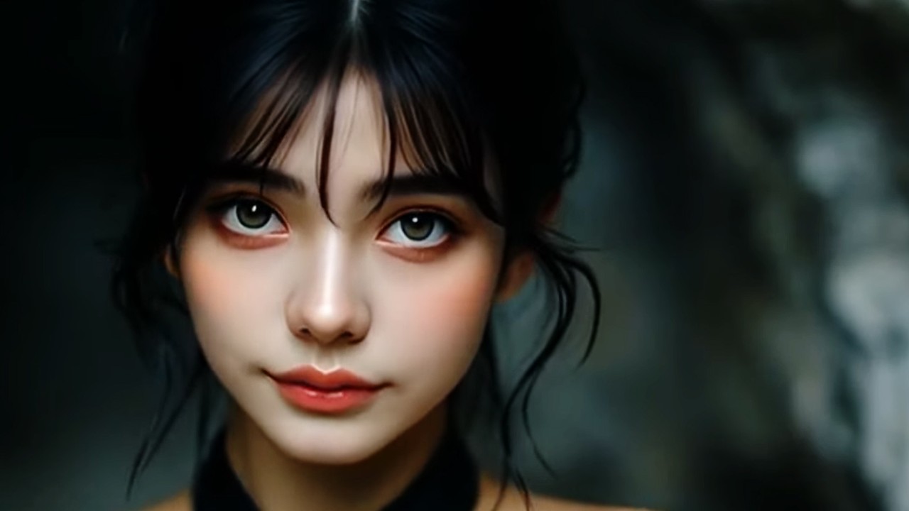 아름다운 소녀와 음악에 푹~ 빠져본다