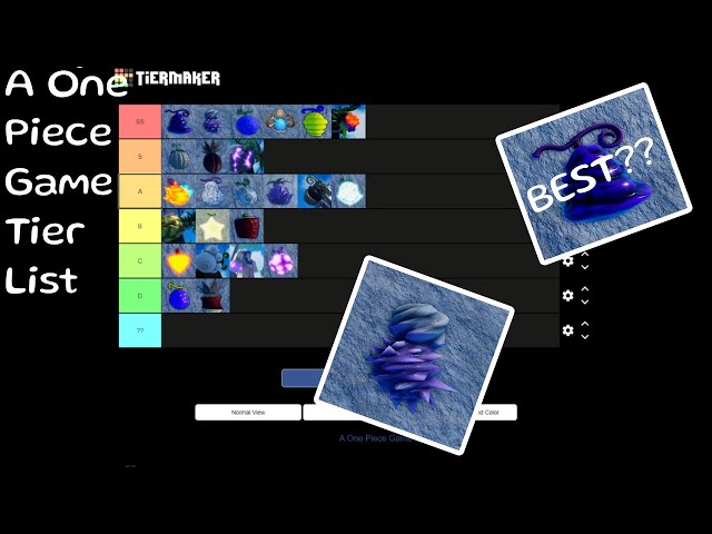 Create a Melhor Fruta dos Games de One Piece (Roblox) Tier List - TierMaker