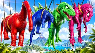 The Emergency Gates Closed Too Late for T-Rex and Indominus Rex Pink Jurassic World Evolution