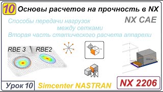 Nx Cae. Основы Расчетов На Прочность В Nx. Урок 10. Передача Нагрузок Между Сетками.