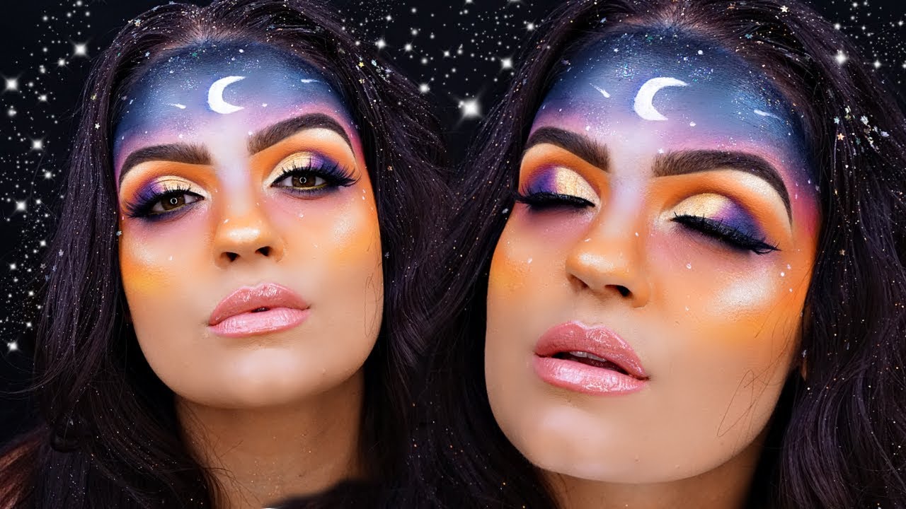 GALAXY SUNRISE Halloween Makeup Tutorial YouTube