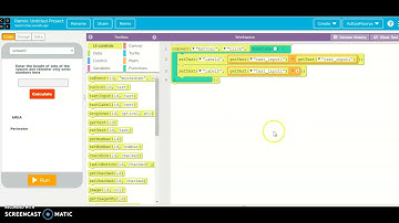 how to make Area and Perimeters calculator in code.org