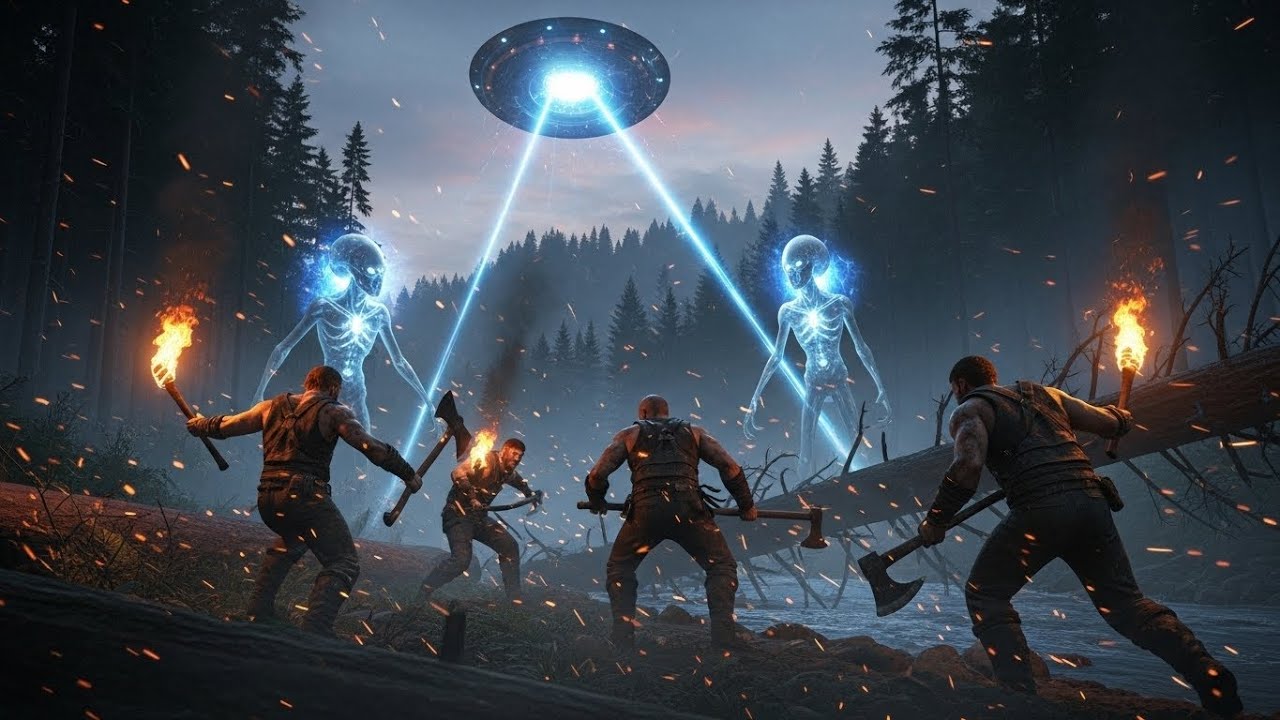 Lumberjacks vs Alien Invasion – Forest Battle for Survival