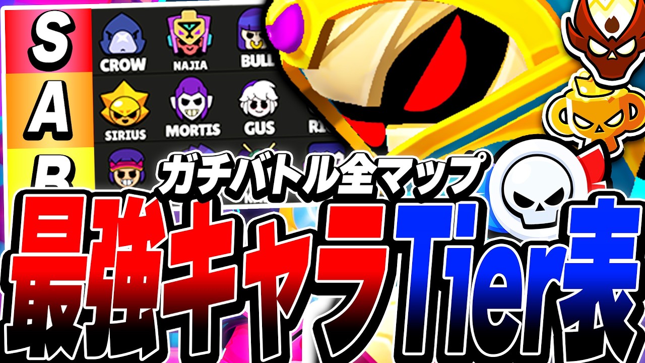 【ブロスタ】新環境!!ガチバトル全マップ最強キャラTier表!!