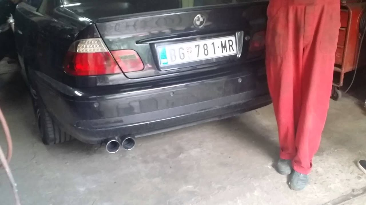 BMW E46 320D coupe straight pipe. YouTube
