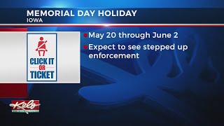 Iowa enforcing 'Click it or ticket' through Memorial Day