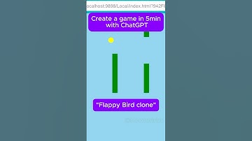 [Short] #1 Create Flappy Bird game clone with ChatGPT in 5min #chatgpt #game #howto
