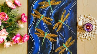dragonfly paint step beginners painting