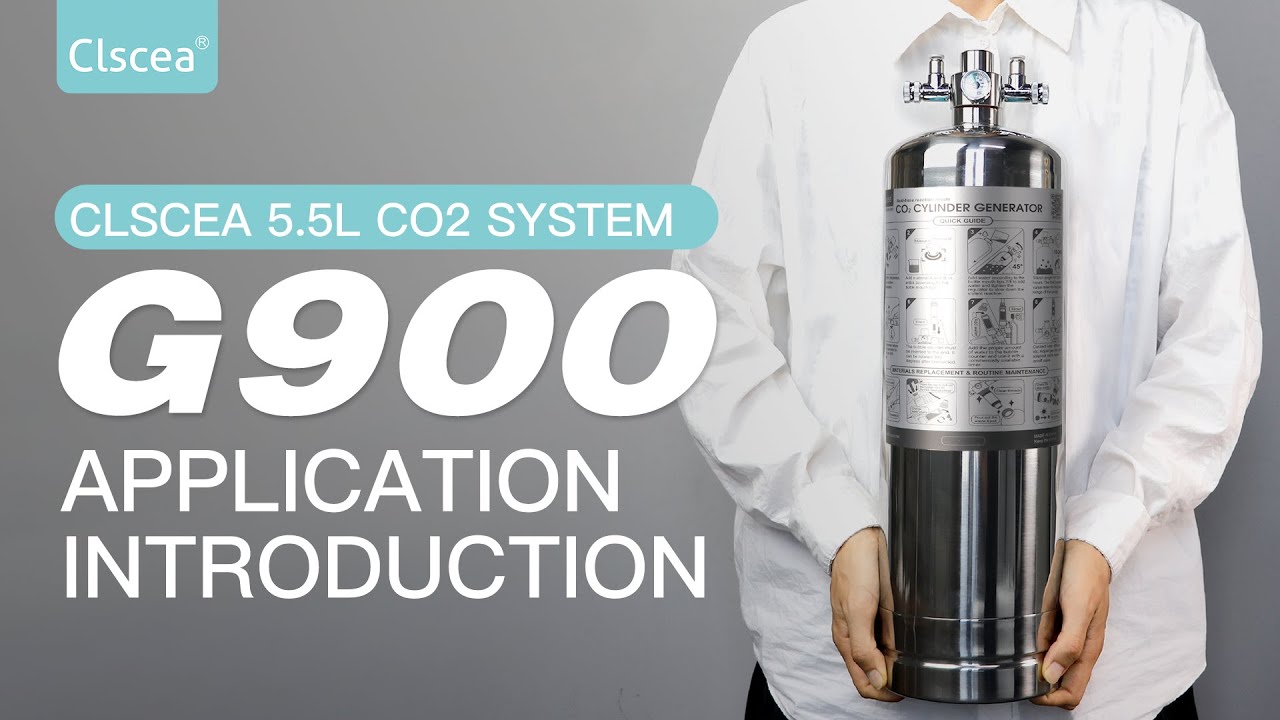 Clscea G900 CO2ジェネレーター 5L Clscea 5.5 liter CO2 system G900 aplication - YouTube