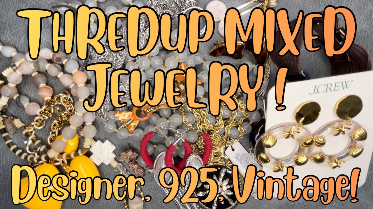 Распаковка набора из 15 украшений от ThredUP + распродажа серебра 925 пробы! #банкадляукрашений