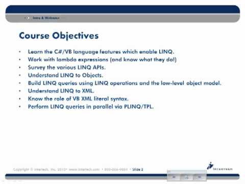 Intertech - Introduction to Complete LINQ Training