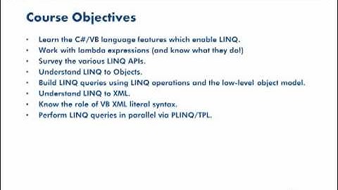 Intertech - Introduction to Complete LINQ Training
