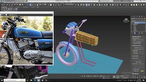 3DsMax Tutorials, Learn 3D Modeling a  RX 100 Bike from Scratch in 3dsmax ( Part 5)