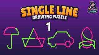 Single Line Drawing Puzzle Gameplay Walkthrough Level 1 - 50 | Prasad Games screenshot 4